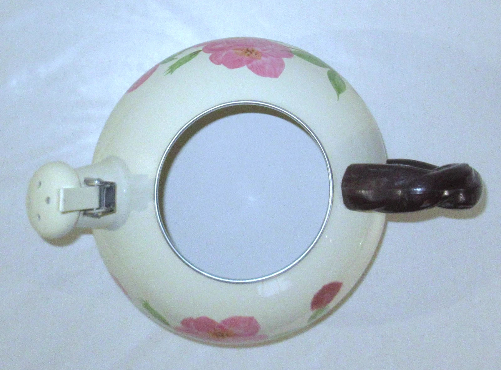 Franciscan Desert Rose Enamel Tea Kettle Vintage USA