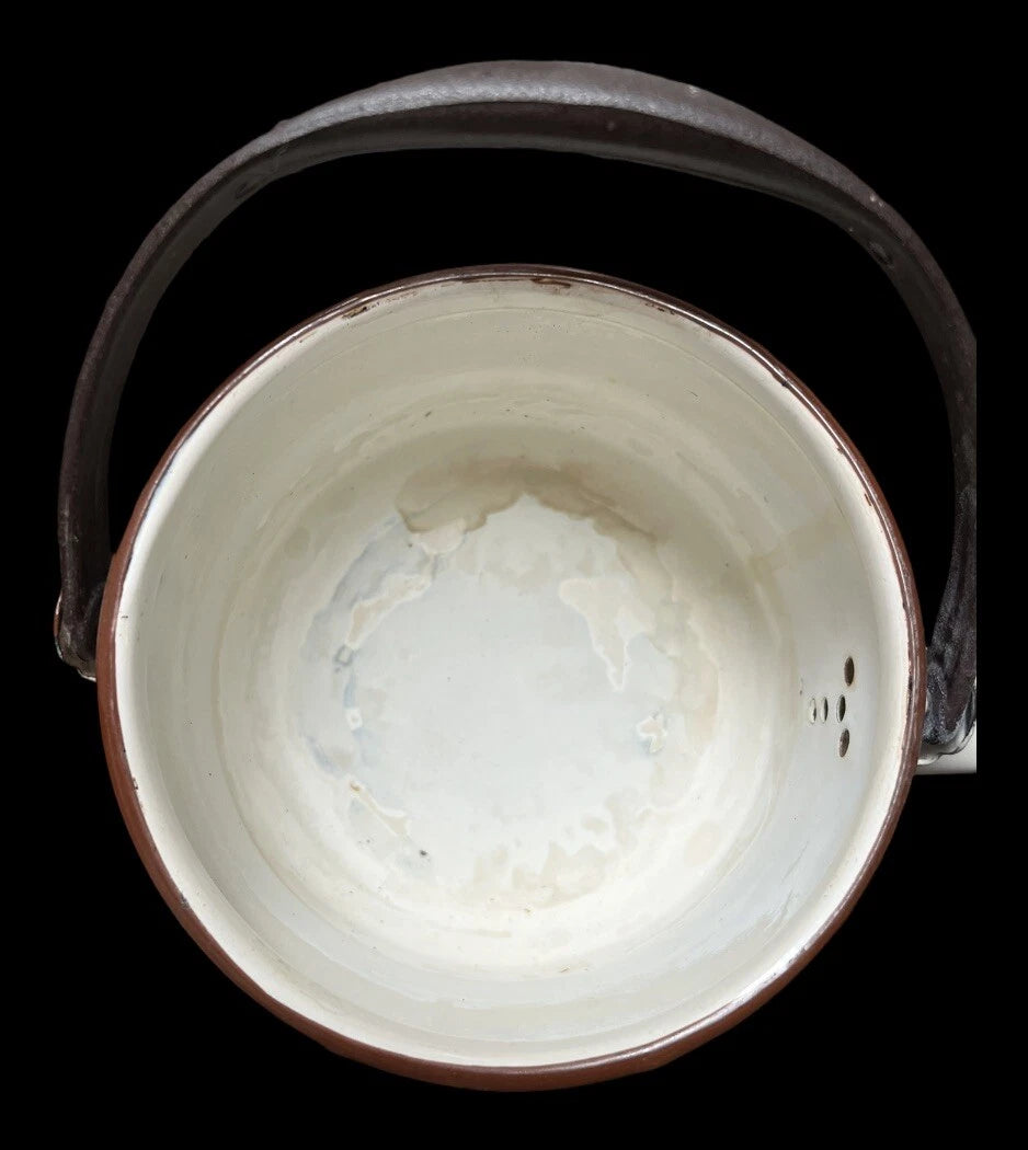 VINTAGE MCM Wheat TEAPOT Kettle With Wooden Handle