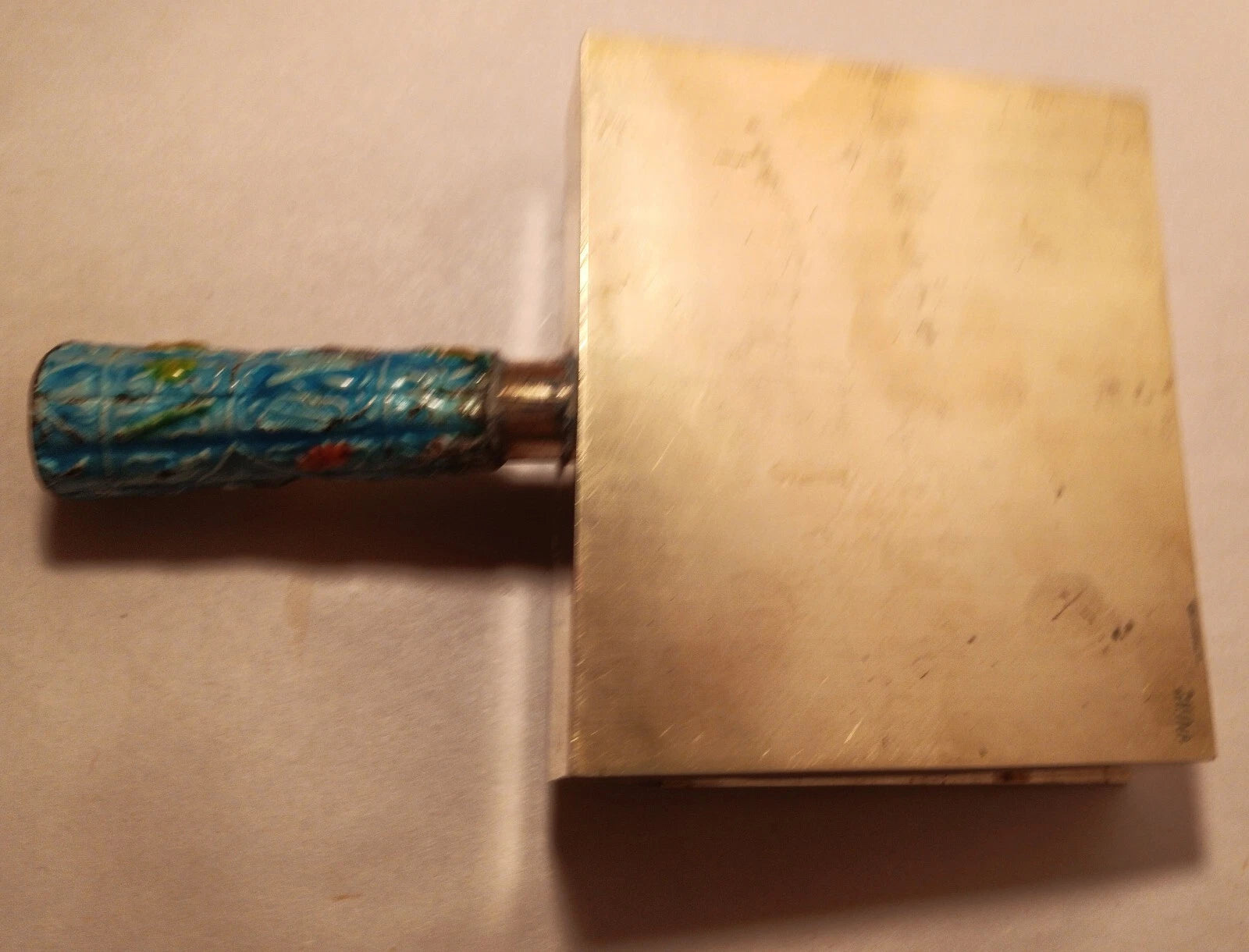 CRUMB CATCHER vtg chinese blue enamel cloisonne coin box teapot vase urn book