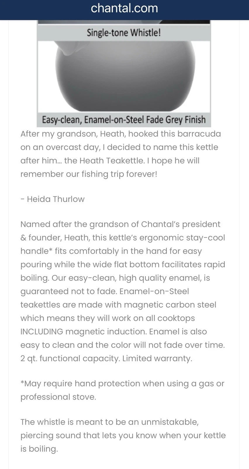 Chantal Heath 2 Qt Whistling Teakettle Apple Green Ombre Enamel Over Stainless