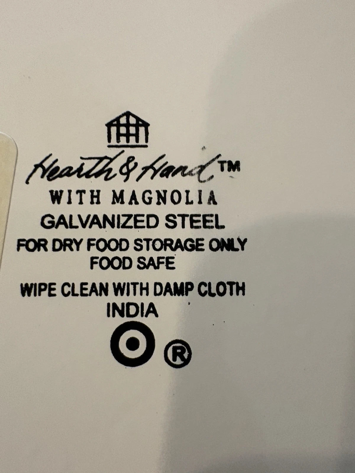 2 Hearth and Hand Magnolia Kitchen Canisters Enamel Steel Metal w/Lid