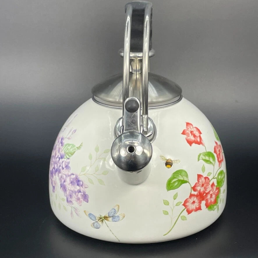 Lenox Butterfly Meadow Enamel Tea Kettle 2.5 Quart #887025 New with Tags No Box