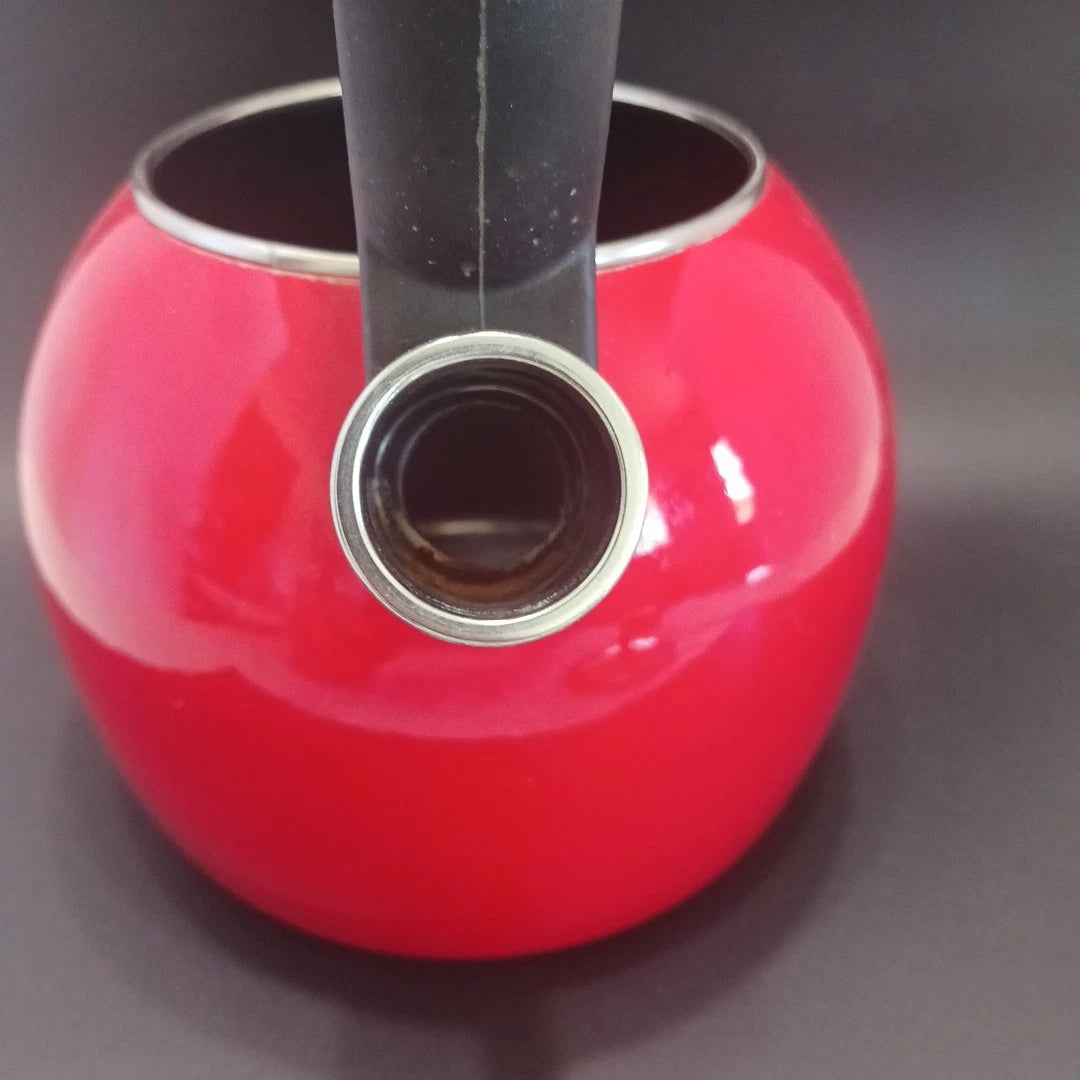 Copco Red Enamel On Steel Whistling Tea Kettle 1.5 Qt