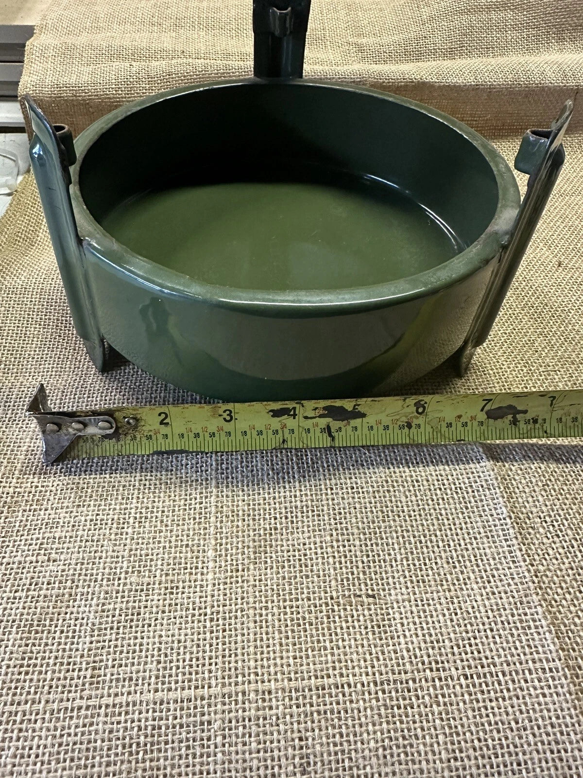 C. 1940S  Enamelware Stove Kerosene 3-wick STOVE WITH COFFEE / TEA POT - SCARCE