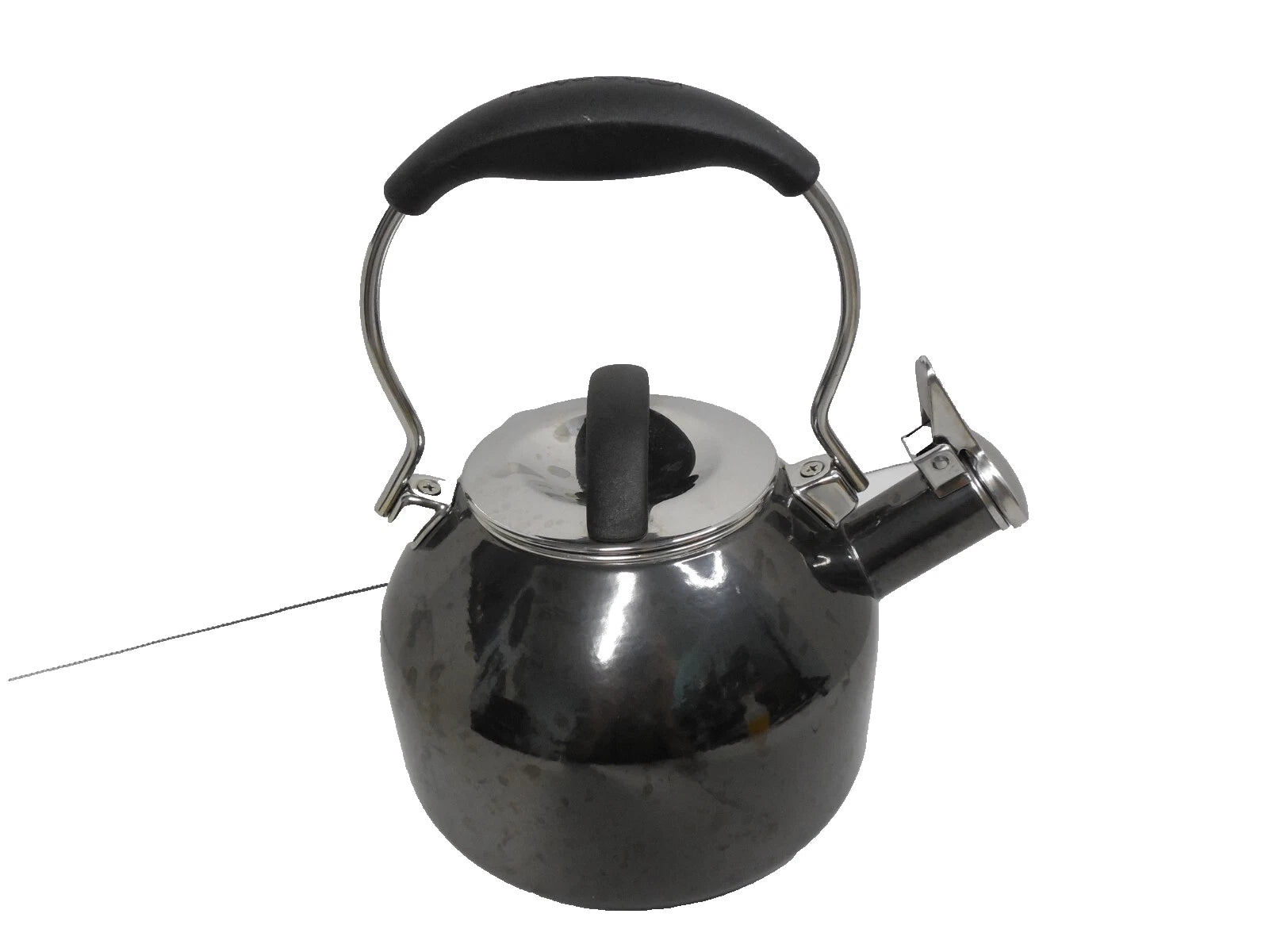 CHANTAL Whistling Tea Kettle 2 quart Steel / Enamel Dark Gray