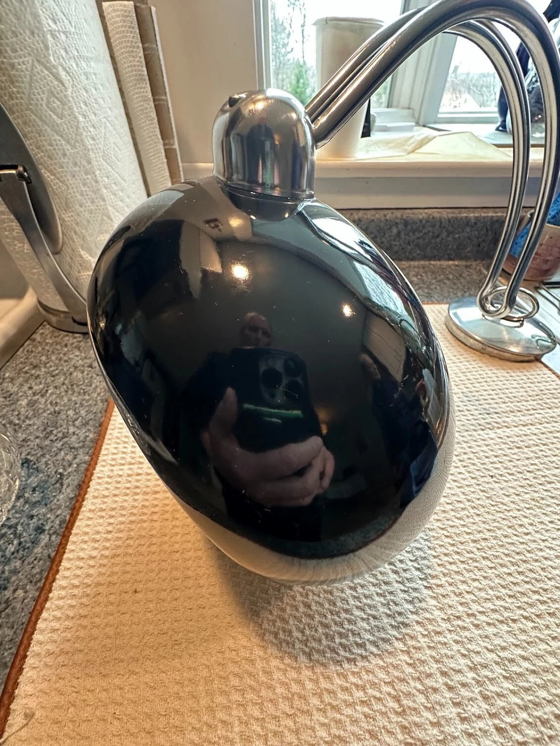 Enamel-on-Steel Classic Tea Kettle BLACK 1.5 Qt