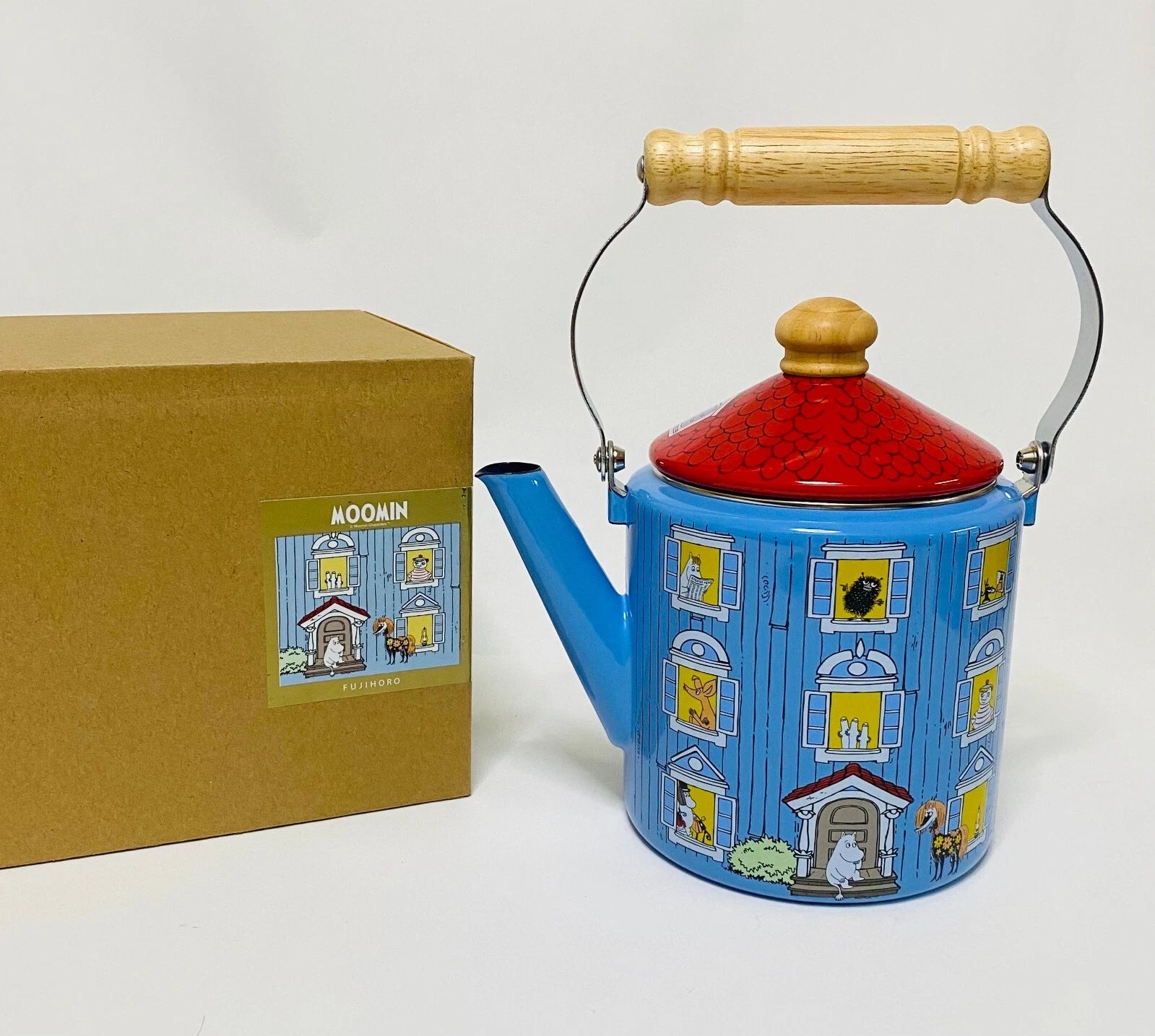 Fuji Horo MOH-2.0K Enamel Kettle 2.0 Liter  Moomin House MOH-2.0K IH from Japan