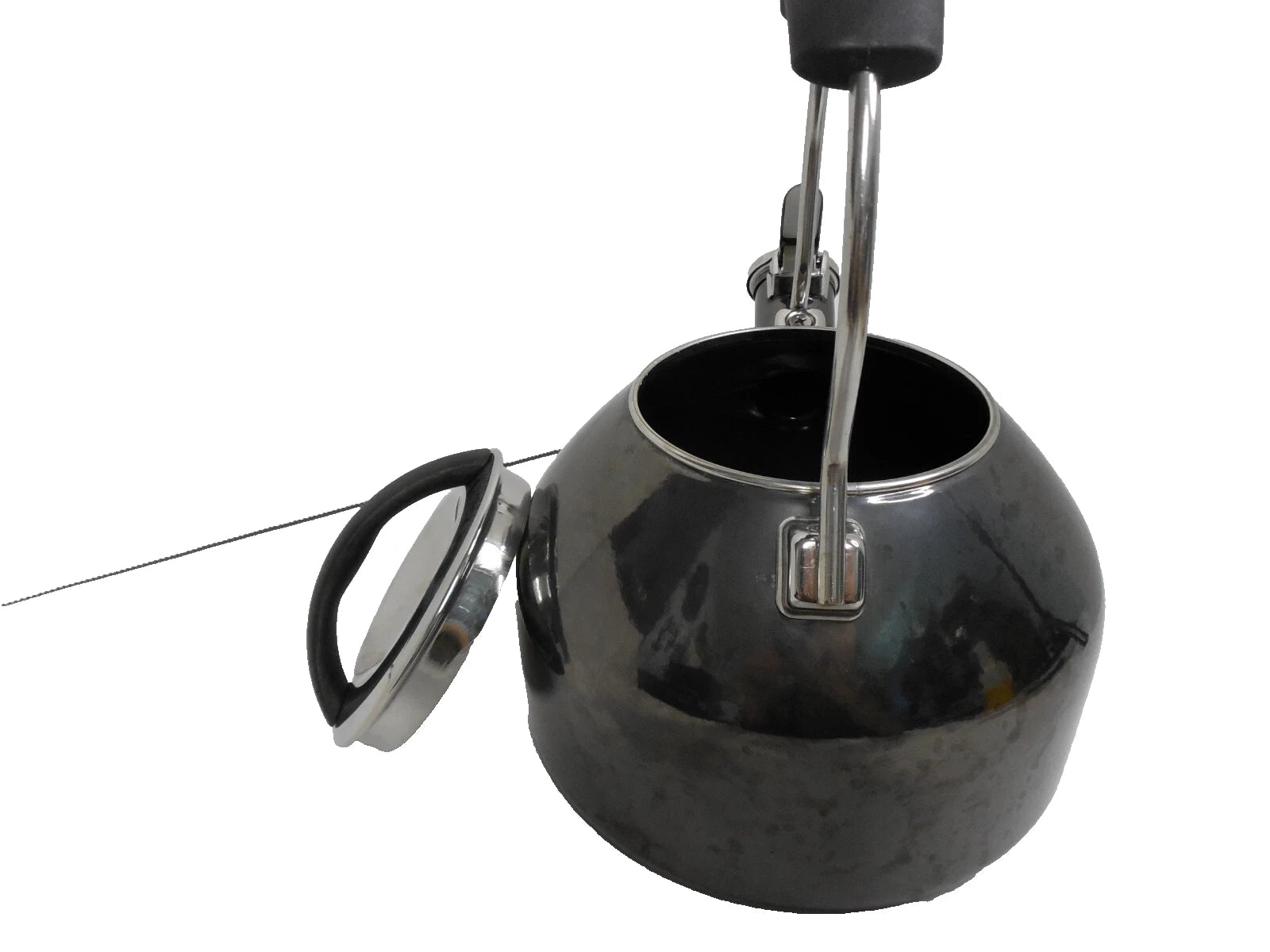 CHANTAL Whistling Tea Kettle 2 quart Steel / Enamel Dark Gray