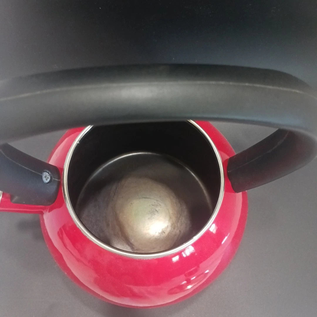 Copco Red Enamel On Steel Whistling Tea Kettle 1.5 Qt