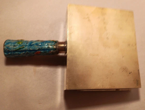 CRUMB CATCHER vtg chinese blue enamel cloisonne coin box teapot vase urn book