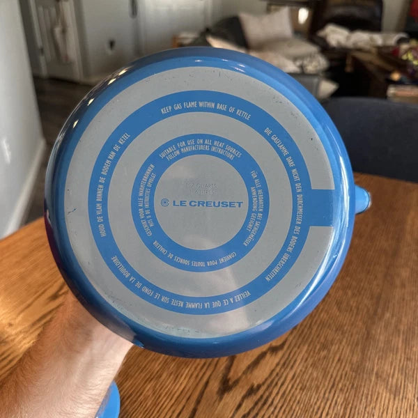 Le Creuset Lapis Blue Classic Whistling Tea Kettle 1.7Qt Enamel on Steel