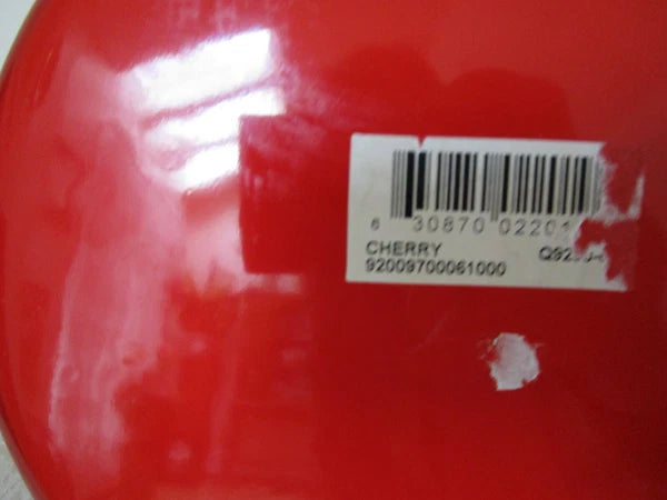 Le Creuset Cherry Red Enamel  Whistling Tea Kettle 11 Cups New With Defect