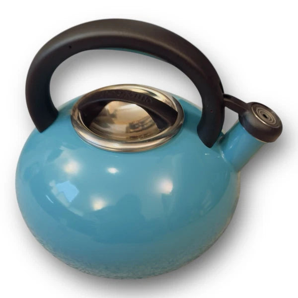 Circulon 2 Qt Stovetop Whistling Tea Kettle Turquoise Enamel