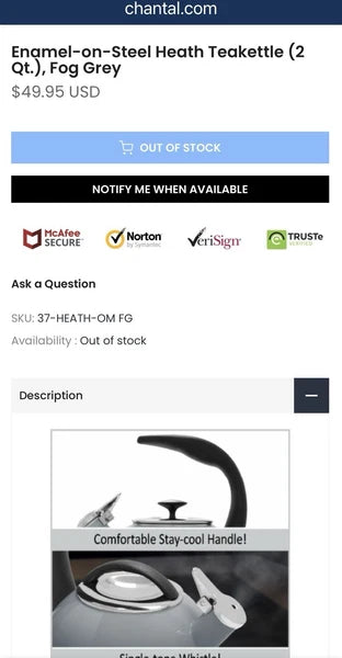 Chantal Heath 2 Qt Whistling Teakettle Apple Green Ombre Enamel Over Stainless