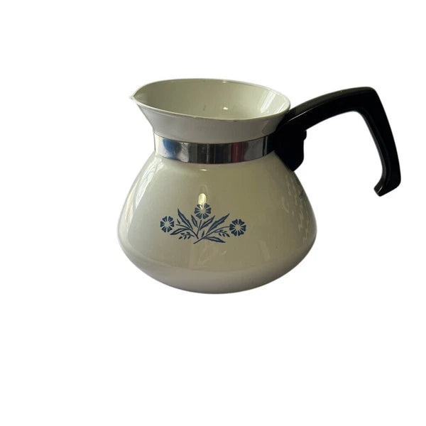 Corning Ware Blue & White Cornflower Coffee Tea Pot w/o lid 6 Cup P-104 Vintage