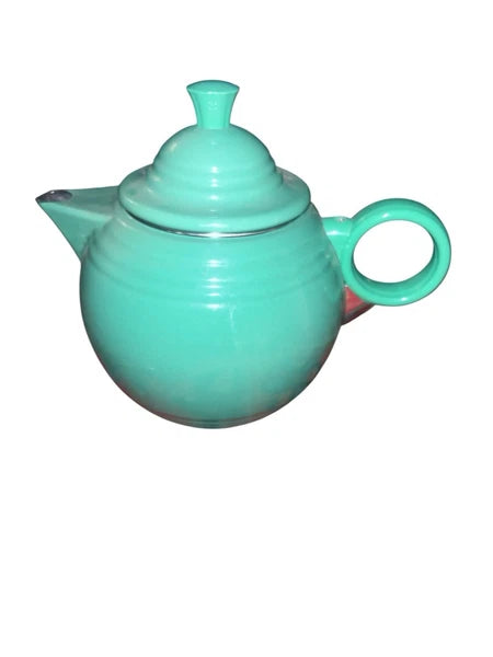 Fiesta Copco Enamel Turquoise Blue Tea Kettle 9" Tall