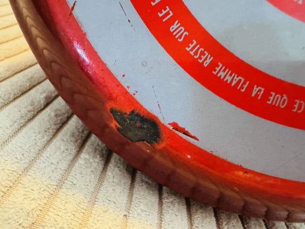 Old Vtg Red Le Creuset 1.7 Quartz Enamel Tea Kettle With Black Handle