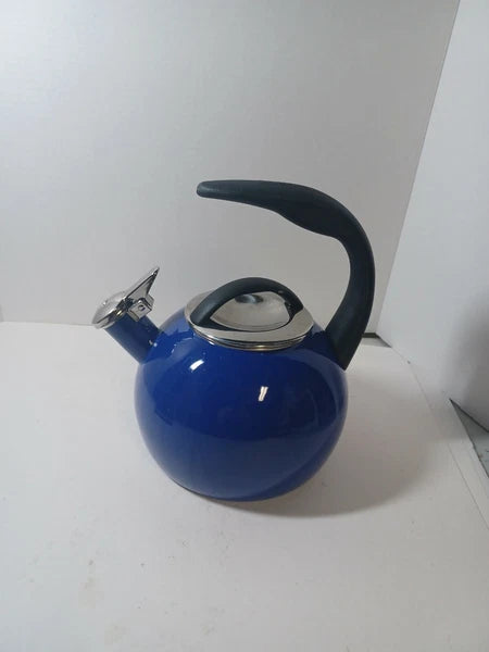 Chantal Enamel-On-Steel Anniversary Teakettle 2-Quart  Blue  Used