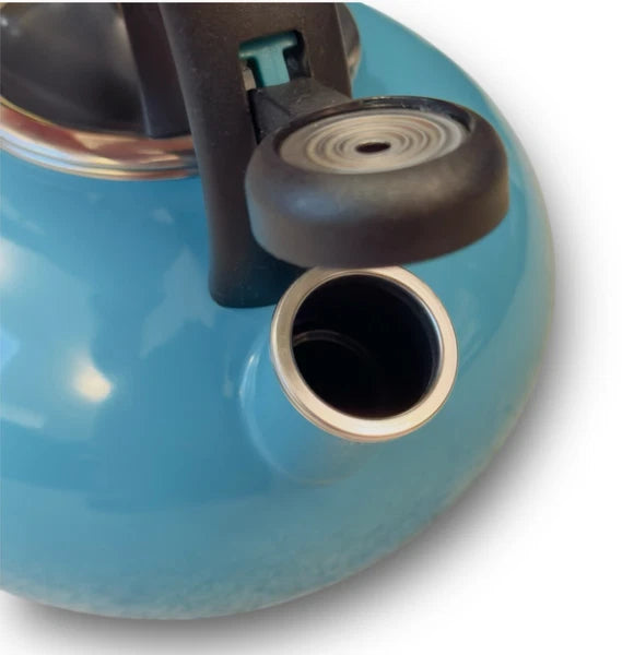 Circulon 2 Qt Stovetop Whistling Tea Kettle Turquoise Enamel
