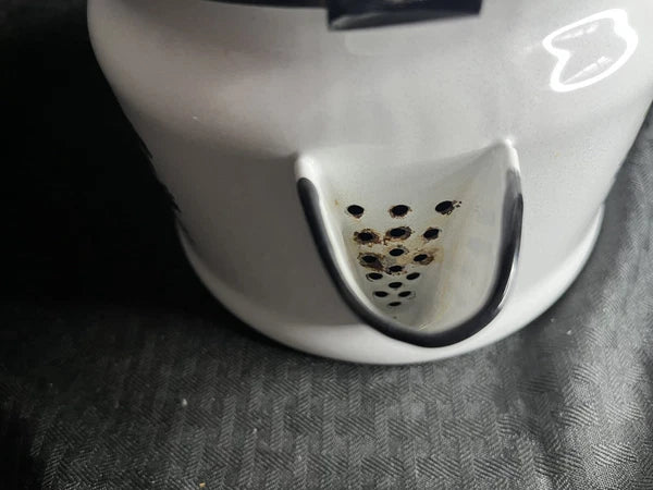 Georges Briard Enamel Retro Mid Century Turkey Dinner Graphics Teapot Kettle MCM