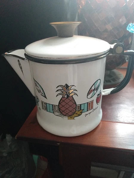 GEORGES BRIARD MCM ENAMELWARE TEA POT