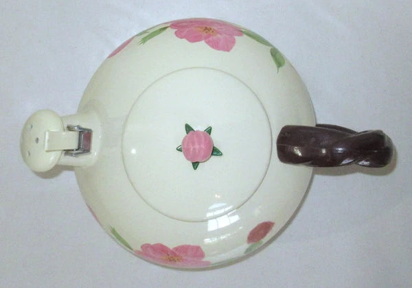 Franciscan Desert Rose Enamel Tea Kettle Vintage USA