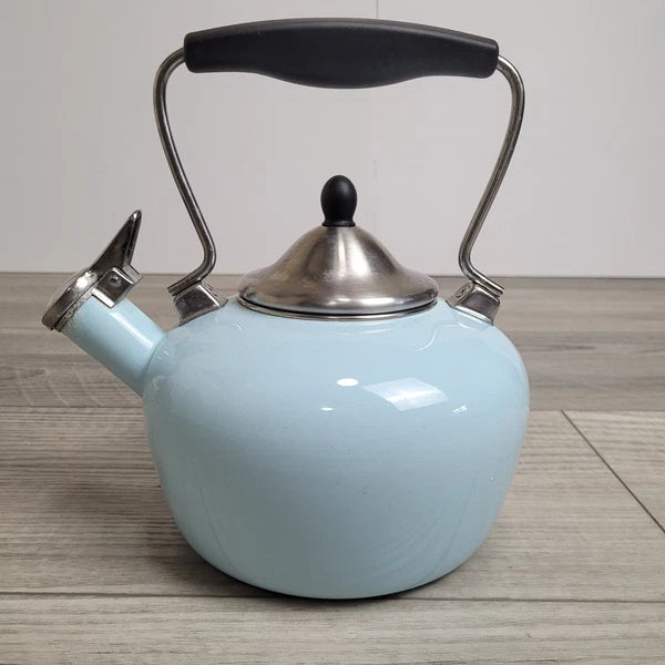 Chantal Aqua Enamel-on-Steel Whistling Teakettle 2 Qt – Stay-Cool Handle Tested