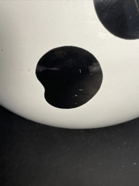 C & R Black & White Open Handled Whistling Tea Kettle Japan