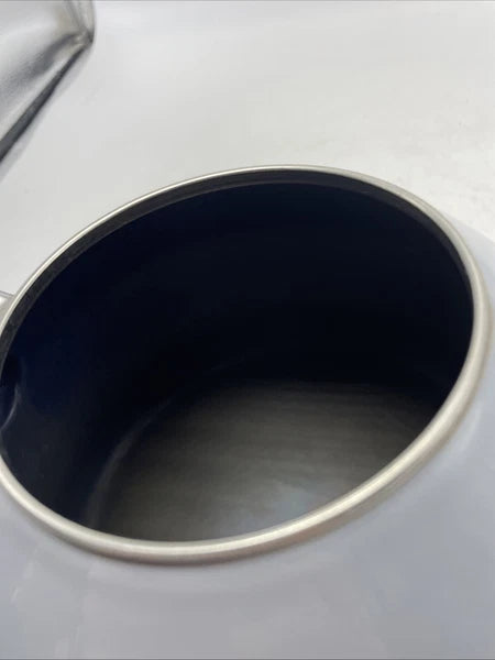 CHANTAL Teakettle Whistling 1.8 Qt Enamel on Steel Light Gray Blue Tea Kettle