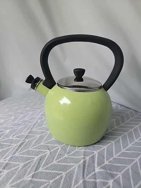 Copco Tea Kettle Avacodo Green 2 QT Whistling Stainless Steel Enamel Wilton