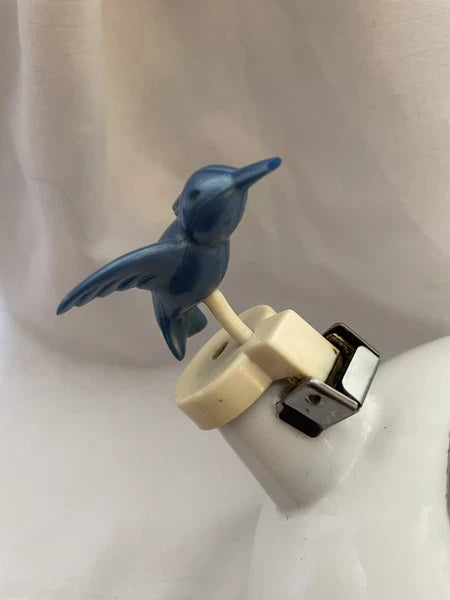 CERAMIC ON STEEL HUMMINGBIRD TEA KETTLE, Vintage, See Description!