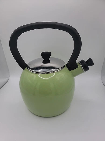 Copco Tea Kettle Avacodo Green 2 QT Whistling Stainless Steel Enamel Wilton
