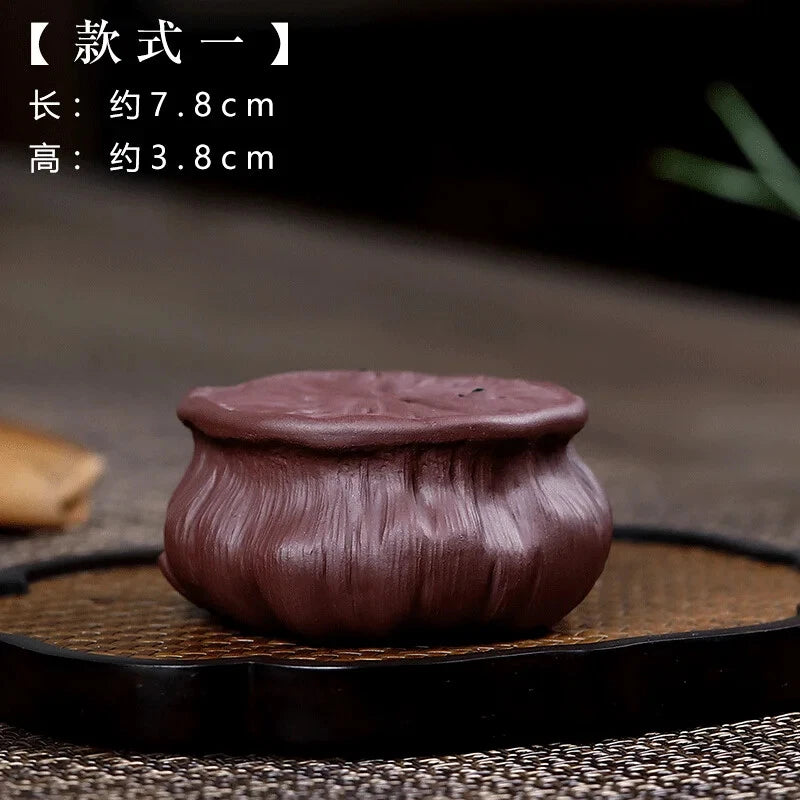 Purple Clay Tea Tray Tea Set Tea Set Decorated Purple Clay Lotus Heart Set