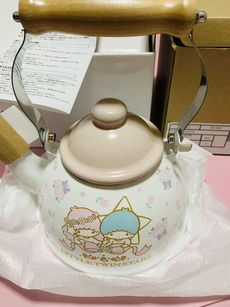 Little Twin Stars m21N  Enamel Tea Kettle Kikirara