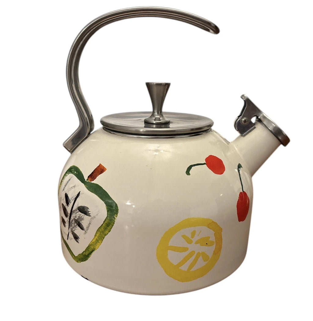 Lenox Kate Spade Teapot Kettle New York Pretty Pantry 2.5 Quart Whistles Chip