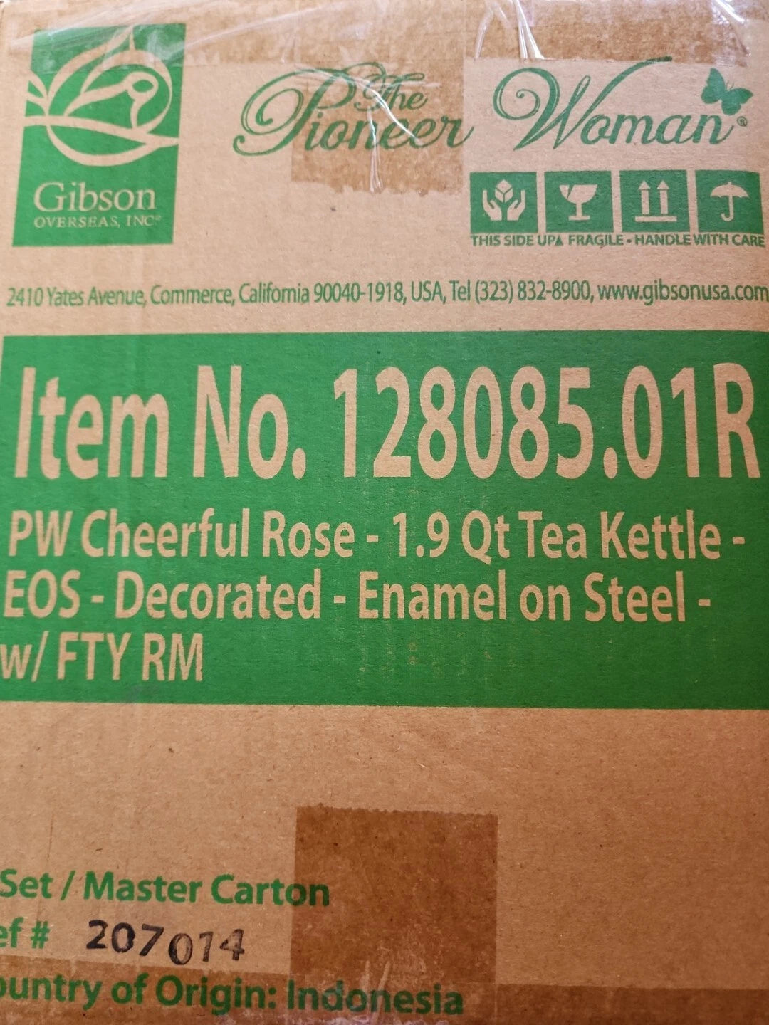 Pioneer Woman ~ CHEERFUL ROSE ~ 1.9-Quart Tea Kettle ~ Enamel on Steel ~ Floral