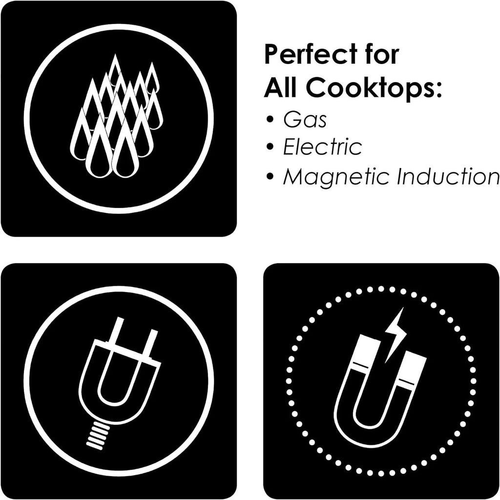 Elegant 1.4 Qt Black Enamel Whistling Teakettle with Rubberwood Stay-Cool Handle