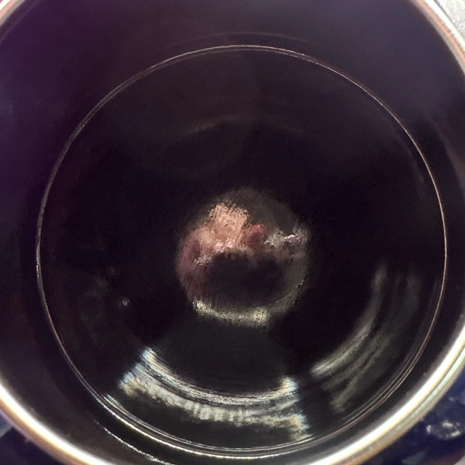 LENOX  KATE SPADE MADE TO ORDER COFFEE TEA KETTLE NAVY BLUE SILVER NICE COND