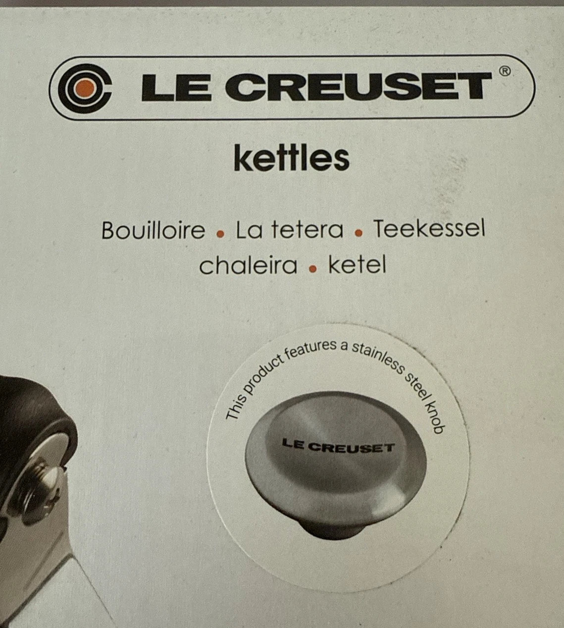 NEW! LE CREUSET Whistling Tea Kettle with Metal Finishes 1.7 qt. Caribbean BLUE