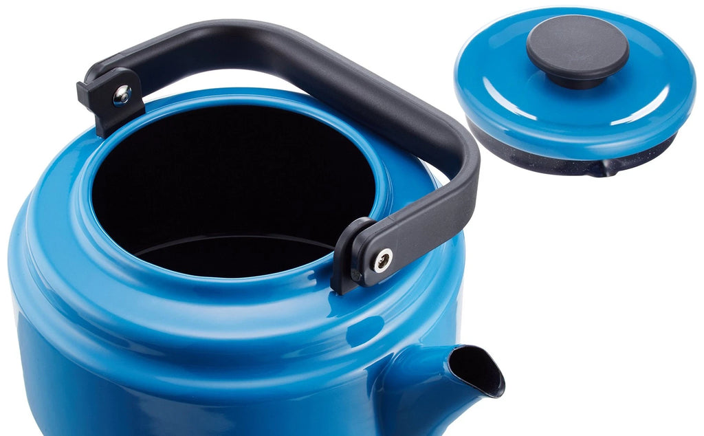 Noda Horo Kettle Enamel 2.0L IH Compatible Blue Made in Japan Am Kettle AM-20KBL