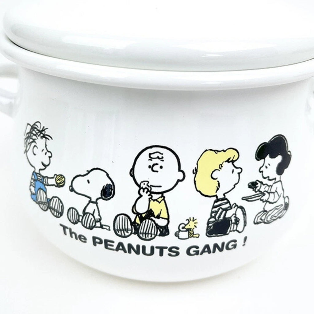 Snoopy Break Time Casserole Enamel Pot with Handle 16cm New From Japan
