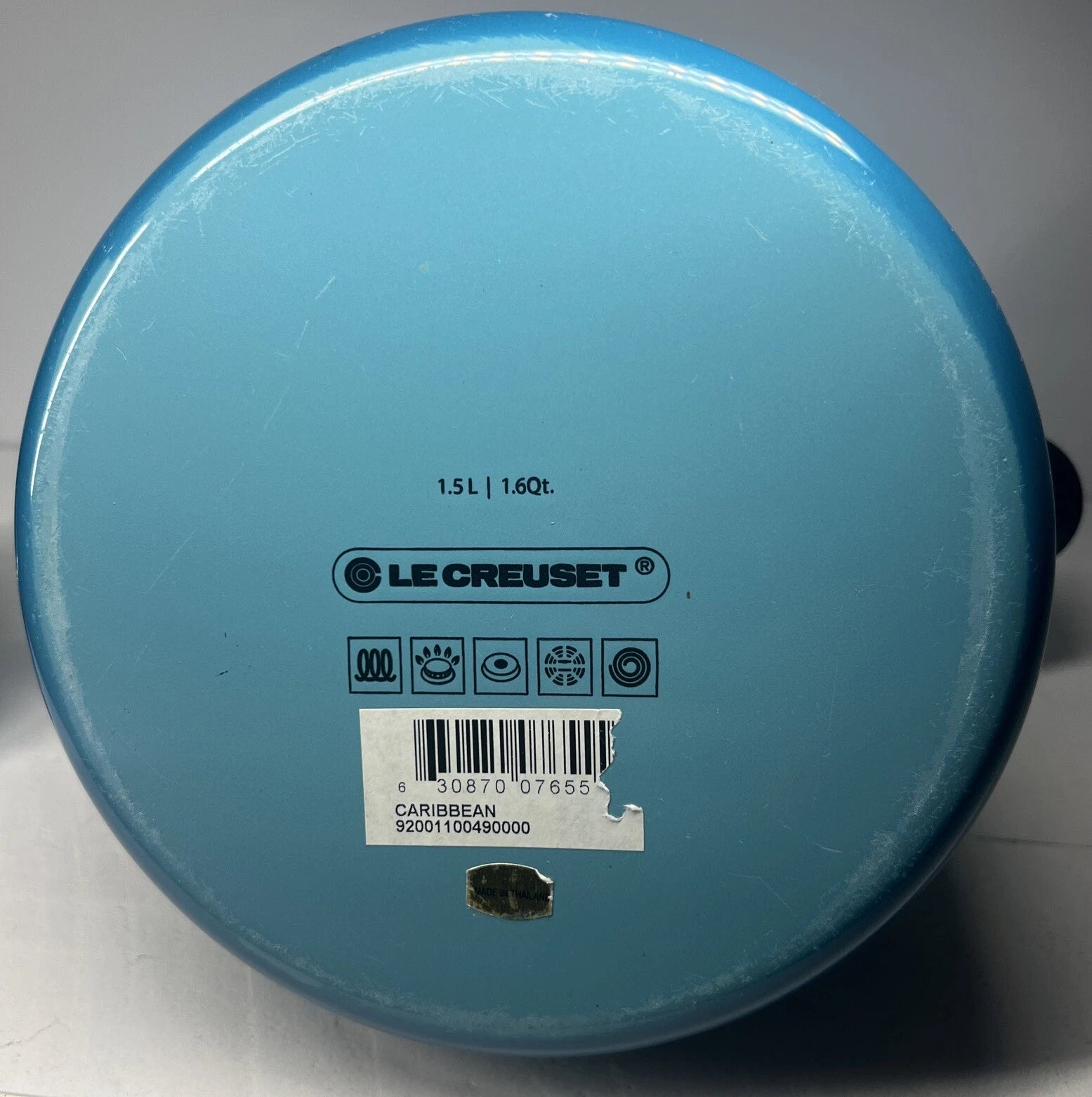 Le Creuset Chrysenth Turquoise Hombre Whistling Tea Kettle 1.6 US Quart Enamel