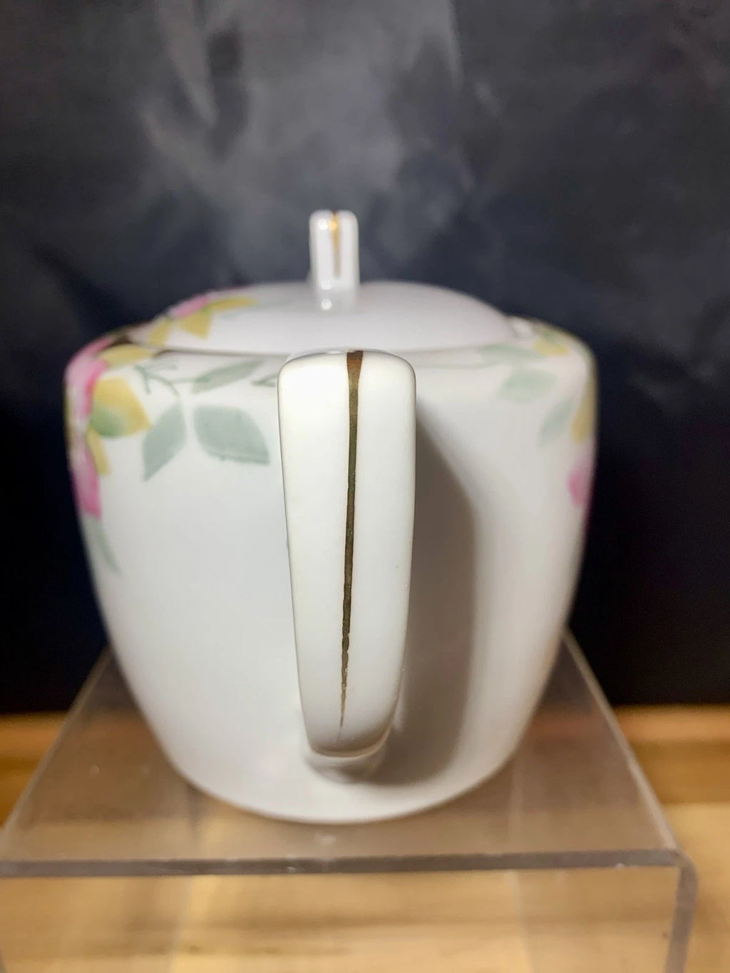 Vintage Noritake Azalea Teapot 19322 Green Stamp Japan