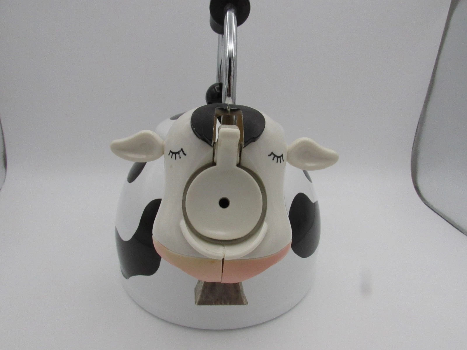 M Kamenstein Black White Cow Whistling Tea Kettle 2.5 qt from 1992