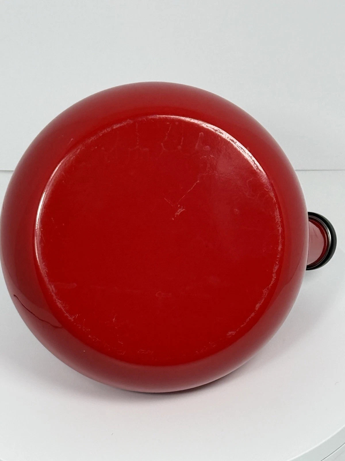 Circulon 2 Qt Stovetop Whistling Tea Kettle Red Enamel GREAT COND