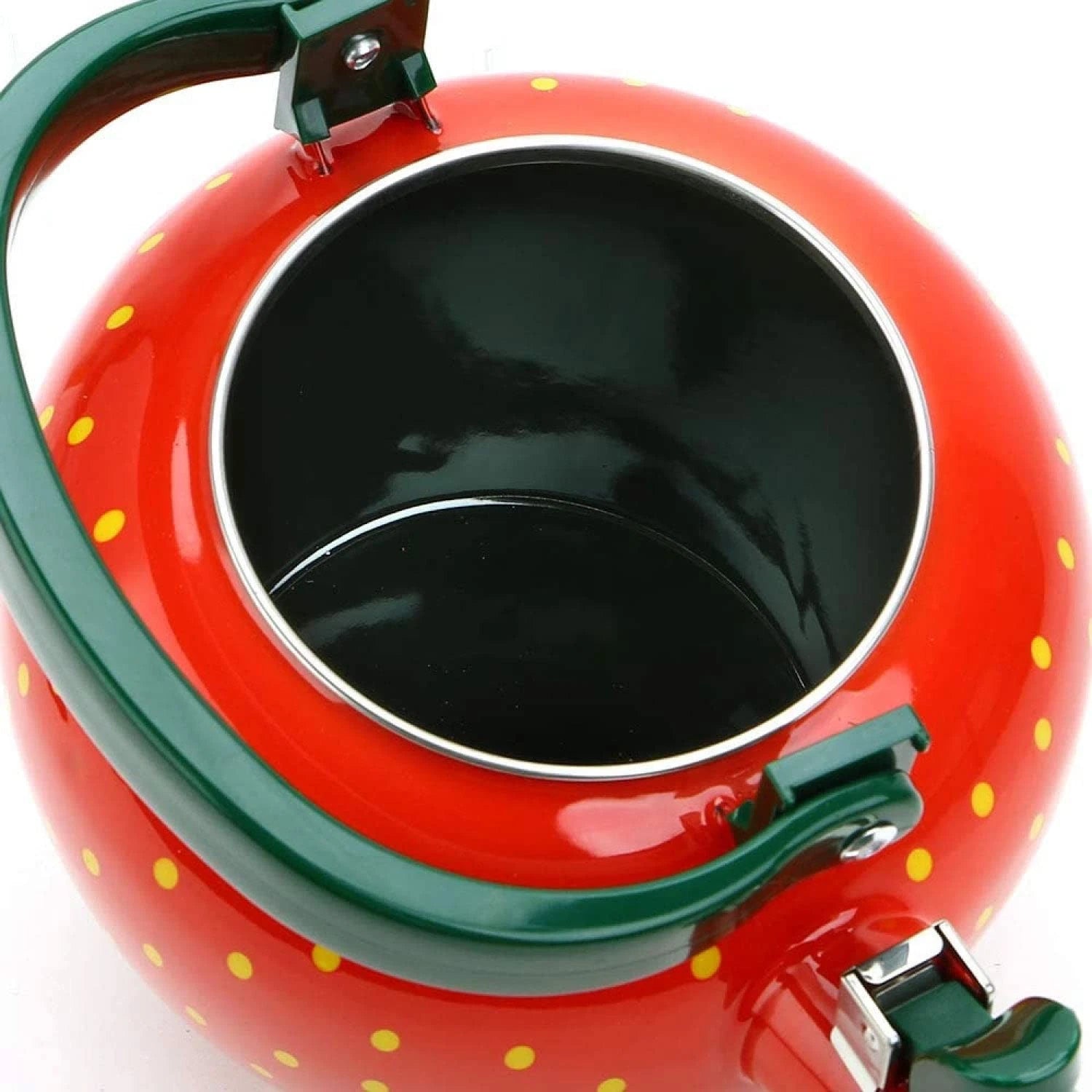 UPware Enamel on Steel Whistling Tea Kettle, Stovetop Teakettle (2.3 Quart, S...