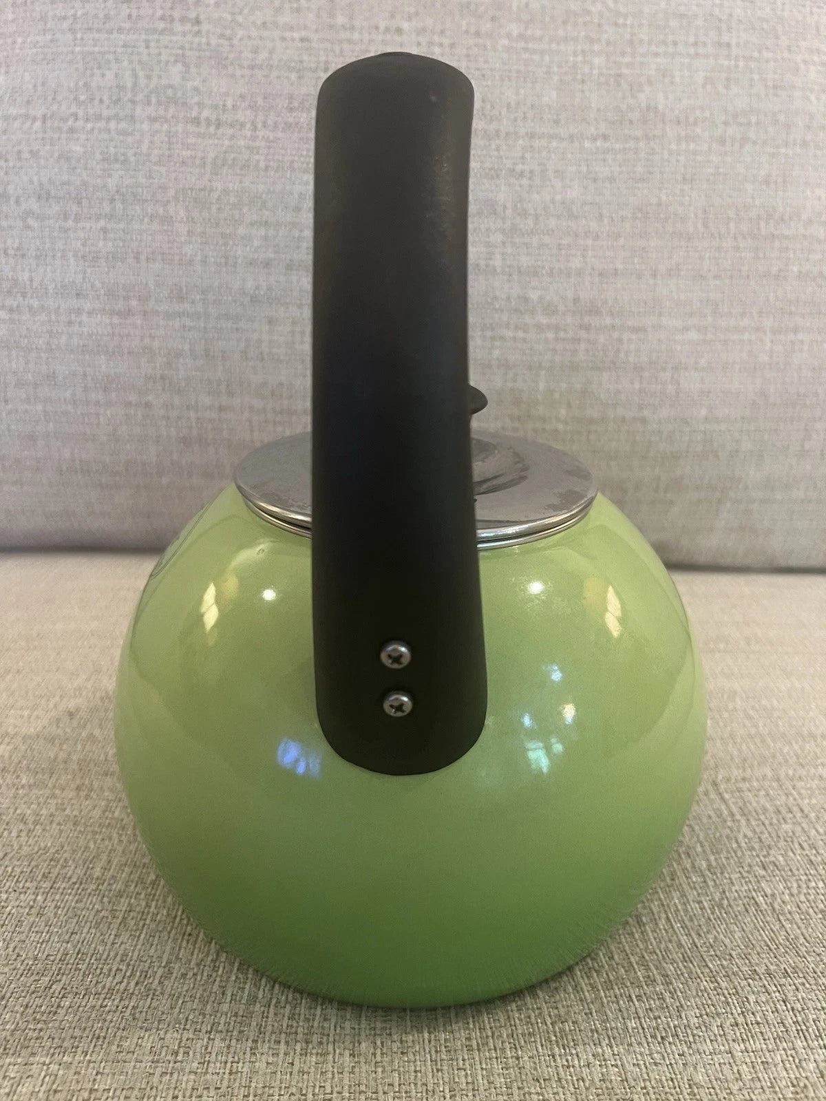 Chantal Heath 2 Qt Whistling Teakettle Apple Green Ombre Enamel Over Stainless
