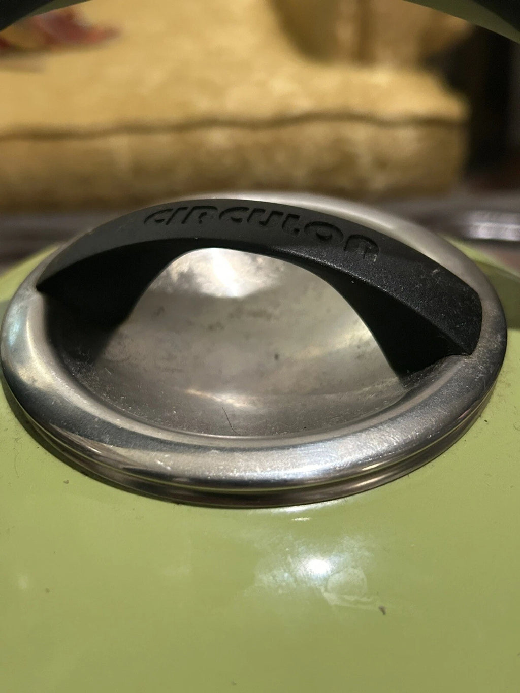 Circulon 2 Quart Stovetop Whistling Tea Kettle  Green Enamel