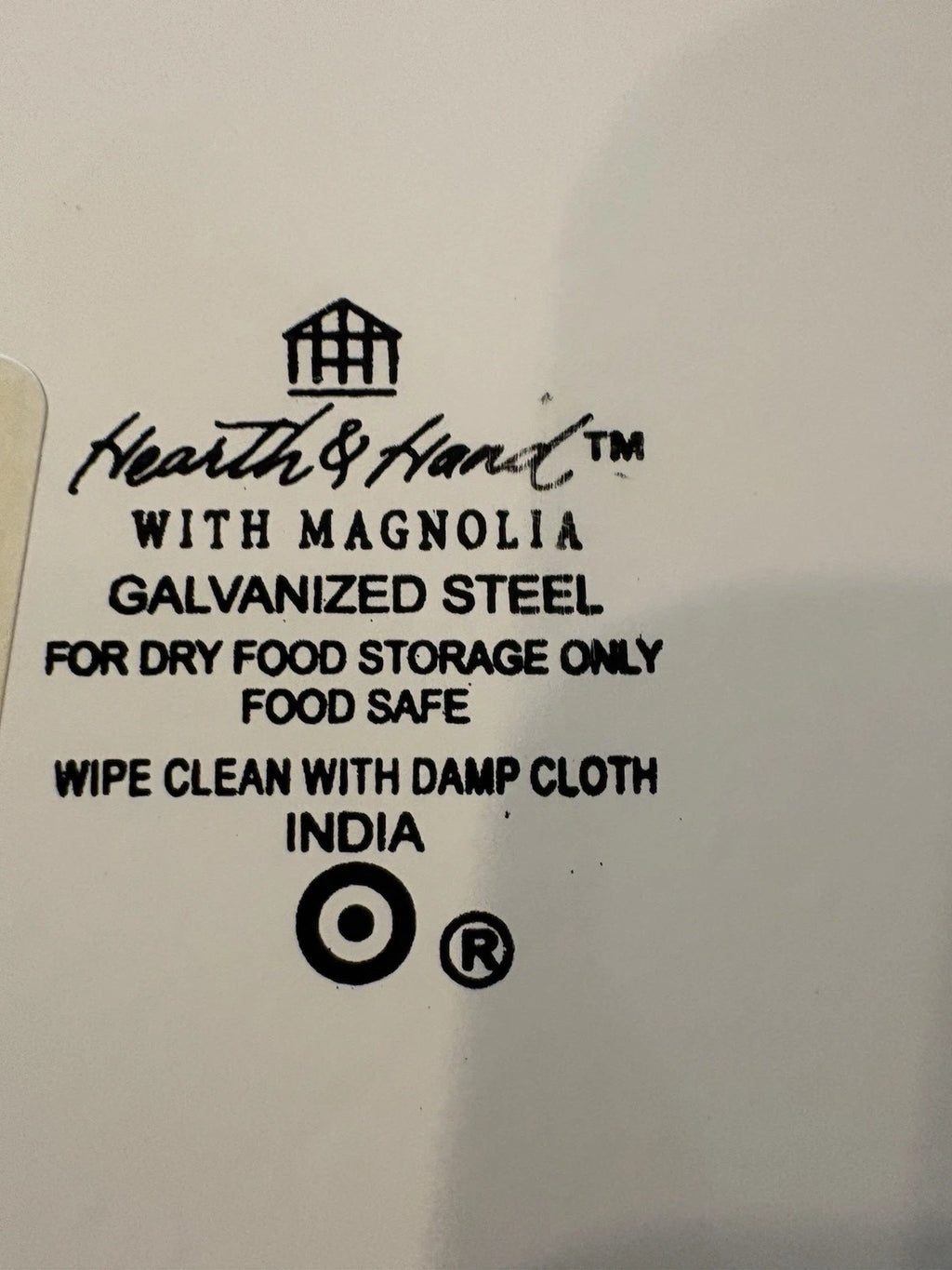 2 Hearth and Hand Magnolia Kitchen Canisters Enamel Steel Metal w/Lid