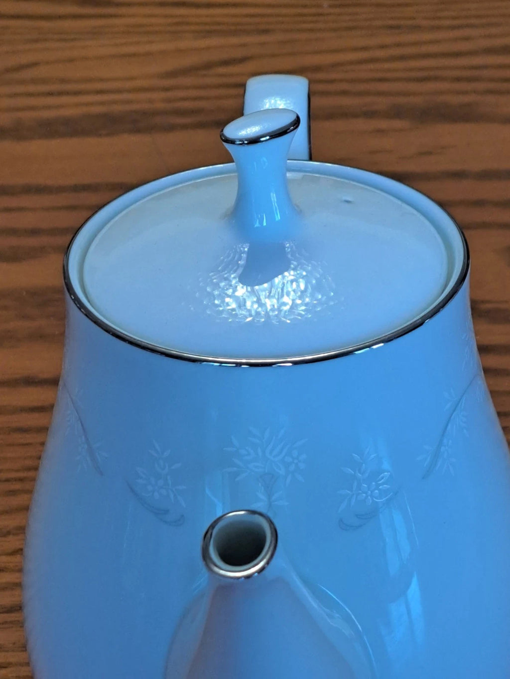 Noritake 6441 Whitebrook Pattern 6 5/8" Teapot/Coffee MCM Floral Bouquet Design